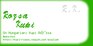 rozsa kupi business card